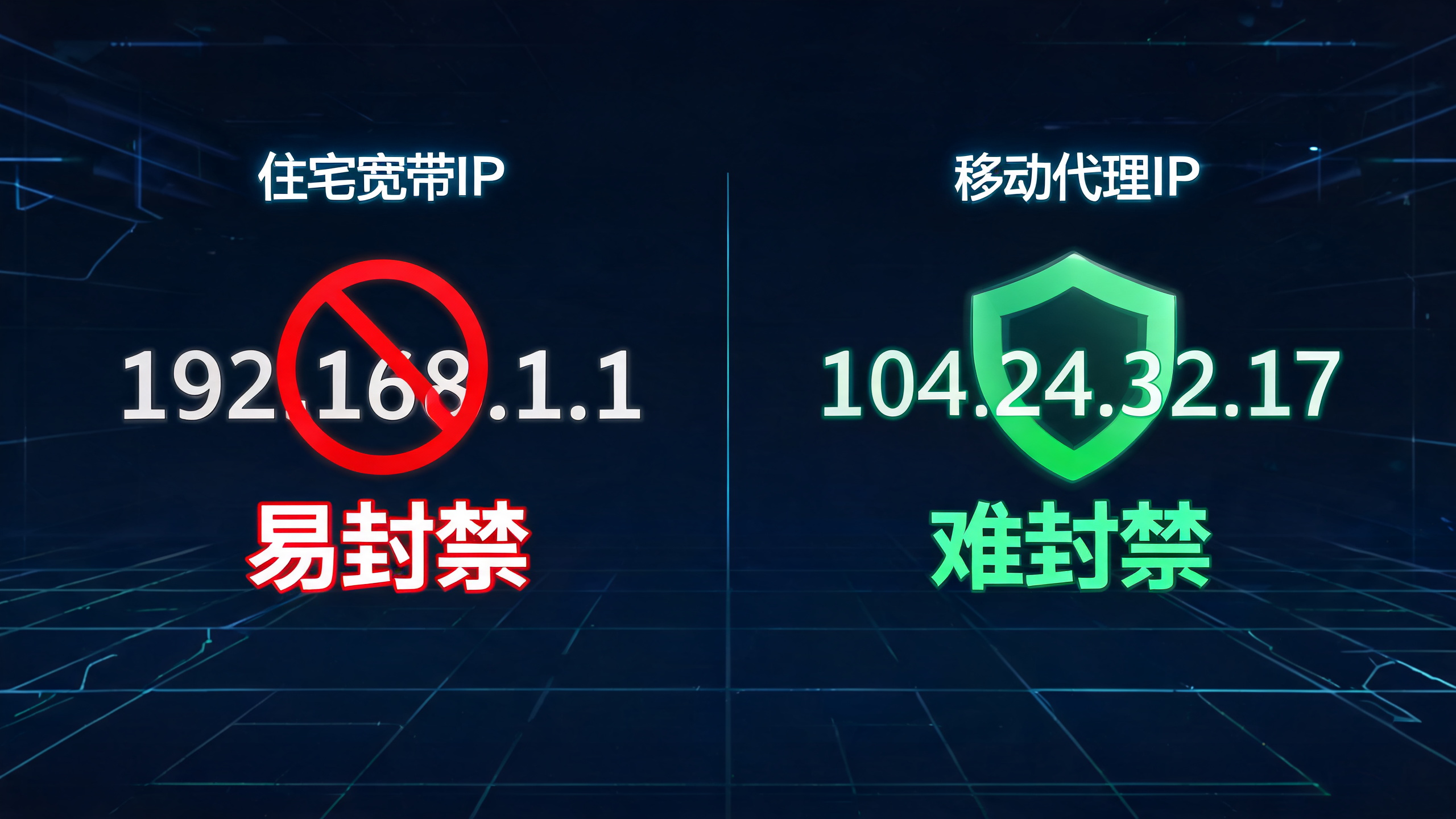 移动代理IP比宽带住宅IP更难封禁？